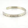 Aquabeet sterling silver cuff bracelet stamped with Peace Love & Understanding.