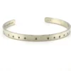 Aquabeet sterling silver cuff bracelet stamped with Peace Love & Understanding.