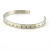 Aquabeet sterling silver cuff bracelet stamped with Peace Love & Understanding.