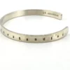 Aquabeet sterling silver cuff bracelet stamped with Peace Love & Understanding.