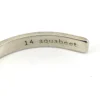 Aquabeet sterling silver cuff bracelet stamped with Peace Love & Understanding.
