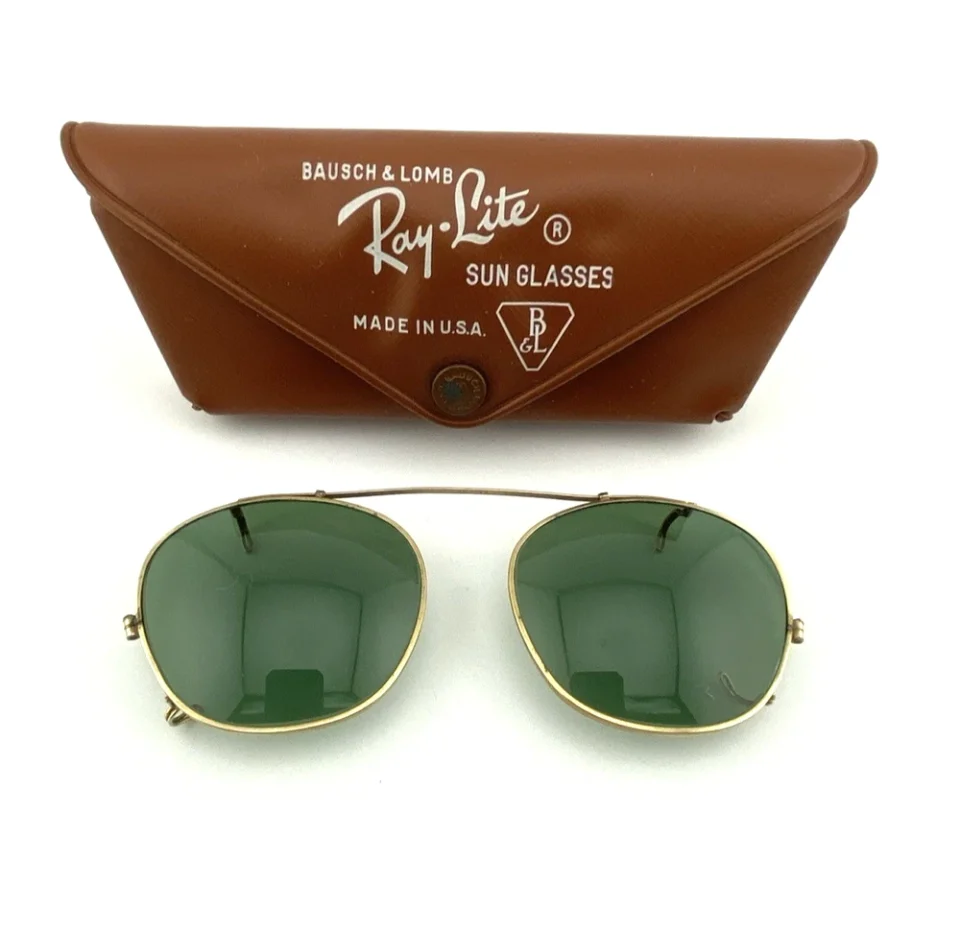 Vintage Bausch Lomb Ray Ban Ray Lite Clip On Sunglasses With Original Case