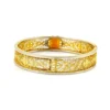 Back of Antique gold filled filigree clamper bracelet with hand carved shell cameo and hidden clasp