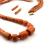 Tube coral necklace and bracelet box clasp detail