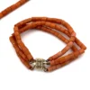 Tube coral bracelet close up