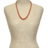 Coral parure necklace on a size 12 life size