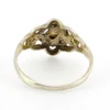 Vintage sterling silver and estimated 8k gold Claddagh ring with crowned heart and Celtic openwork shoulders