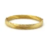 Vintage Carl Art 14k gold filled twisted rope hinged bangle bracelet with oval hollow form
