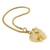 Vintage Forstner 12k gold filled heart and arrow charm bracelet on snake chain