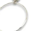 Hand wrought sterling silver studio bangle bracelet with trapezoid charm and organic stamped texture.