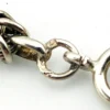 Vintage sterling silver Byzantine chain bracelet with spring ring clasp and longer unisex fit