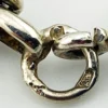 Vintage sterling silver Byzantine chain bracelet with spring ring clasp and longer unisex fit