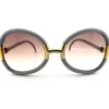 Ted Lapidus gray butterfly sunglasses side view