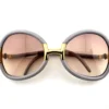 Ted Lapidus gray butterfly sunglasses front view