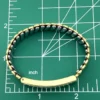 Vintage Foster 1/20 12K gold filled top ID locket expansion bracelet inscribed Fran and All My Love Bob with puppy dog maker’s mark