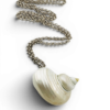 Vintage Real Shell Locket Necklace Secret Box Pendant