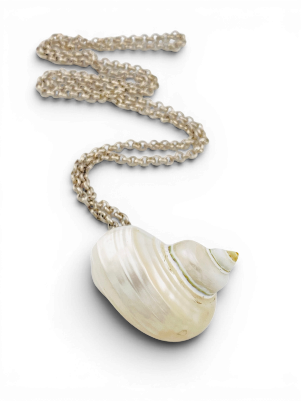 Vintage Real Shell Locket Necklace Secret Box Pendant