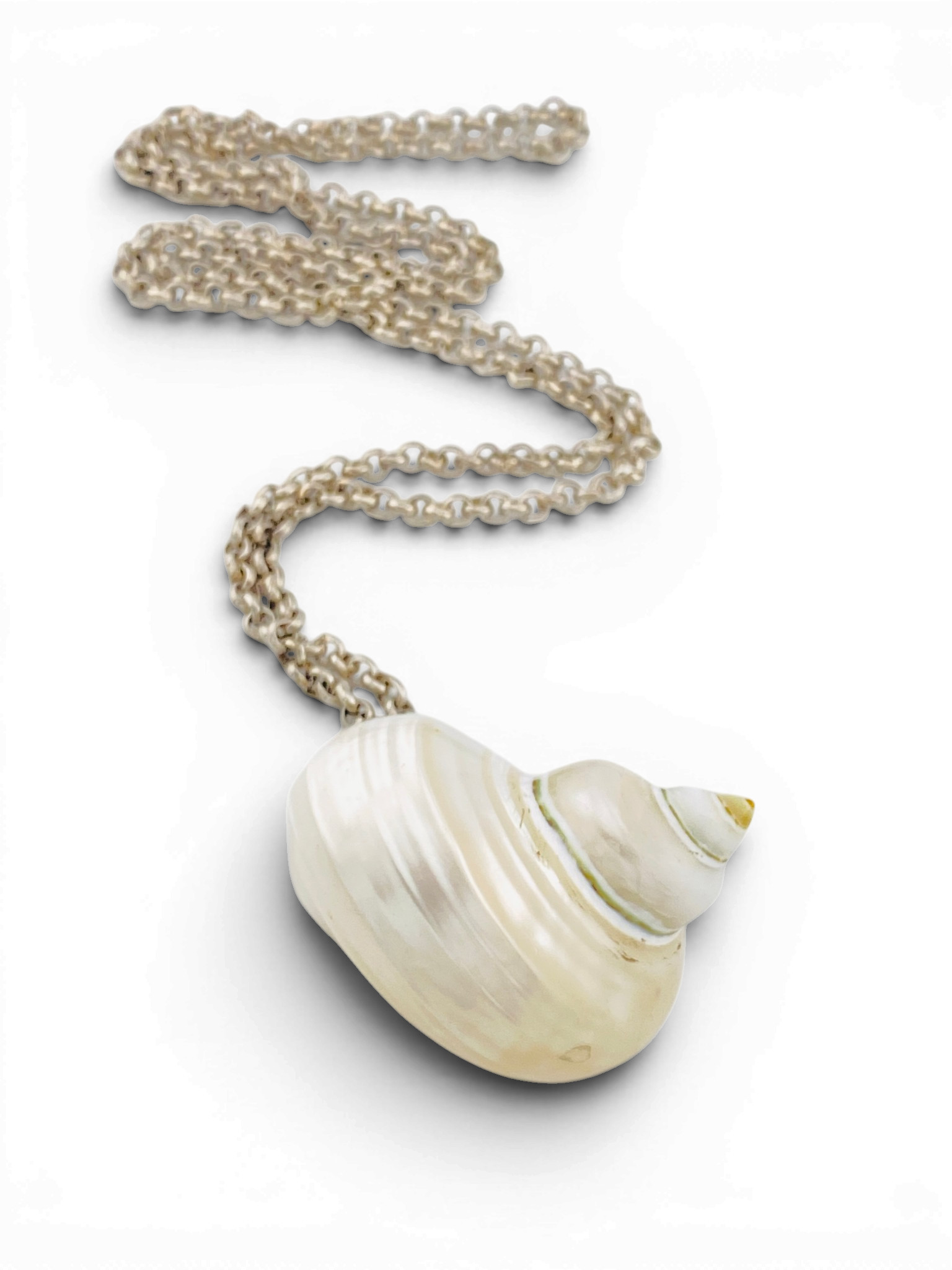 Vintage Real Shell Locket Necklace Secret Box Pendant