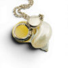Vintage Real Shell Locket Necklace Secret Box Pendant