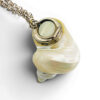 Vintage Real Shell Locket Necklace Secret Box Pendant