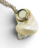 Vintage Real Shell Locket Necklace Secret Box Pendant