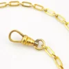 1930s gold filled pocket watch chain with dog clip