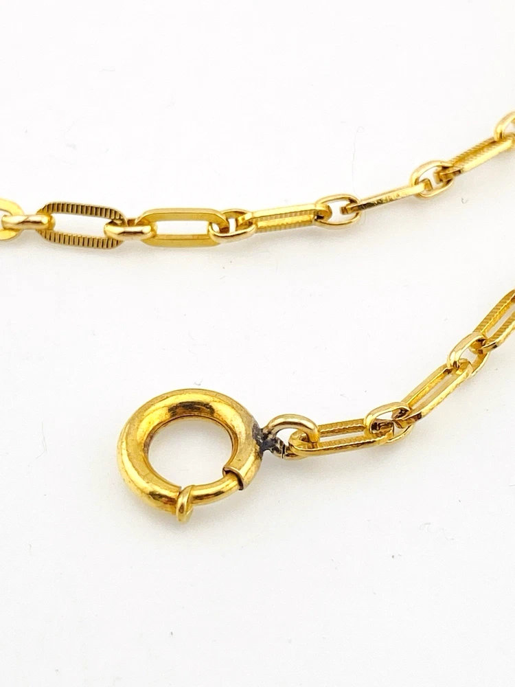 1930s gold filled pocket watch chain with dog clip