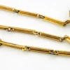 Art Deco gold plated bar link watch chain