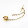 Victorian gold filled spiral orb watch chain fob