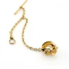 Victorian gold filled spiral orb watch chain fob