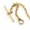 Victorian gold filled spiral orb watch chain fob
