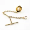 Victorian gold filled spiral orb watch chain fob