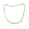 Vintage sterling silver ball bead necklace flatlay