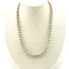 Vintage Sterling Silver Ball Bead Necklace on mannequin