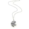 Sterling silver phoenix bird in flight necklace