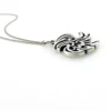 Sterling silver phoenix bird in flight necklace