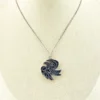 Sterling silver phoenix bird in flight necklace