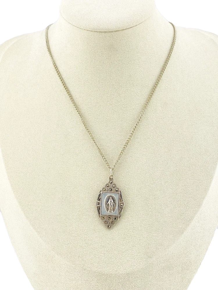Creed sterling silver Our Lady pendant necklace