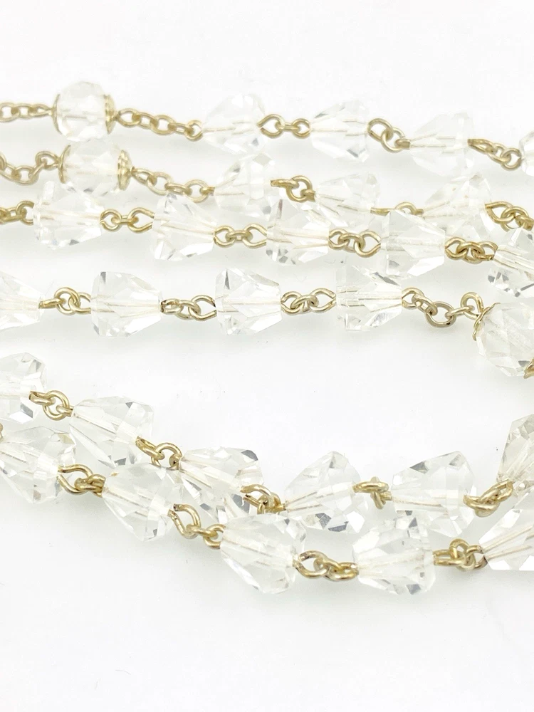 Simmons sterling silver quartz crystal rosary