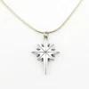 Sterling silver North Star pendant necklace