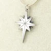 Sterling silver North Star pendant necklace