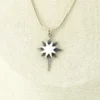 Sterling silver North Star pendant necklace