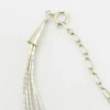 Sterling Silver Green Turquoise Multi Strand Liquid Silver Necklace