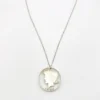 Hand cut Peace Dollar silver coin pendant full view