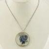 1922 Peace Dollar Liberty silhouette pendant necklace hand cut silver coin