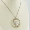 1922 Peace Dollar Liberty silhouette pendant necklace hand cut silver coin