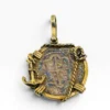 Replica Atocha 8 Reales treasure coin pendant in vermeil setting