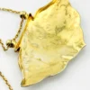Vintage Indian Guilloche Enamel Fan Pendant Necklace Handmade Vermeil Silver