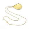 Indian guilloche enamel lac teardrop necklace in vermeil silver with blush pink and cobalt blue enamel