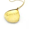 Indian guilloche enamel lac teardrop necklace in vermeil silver with blush pink and cobalt blue enamel